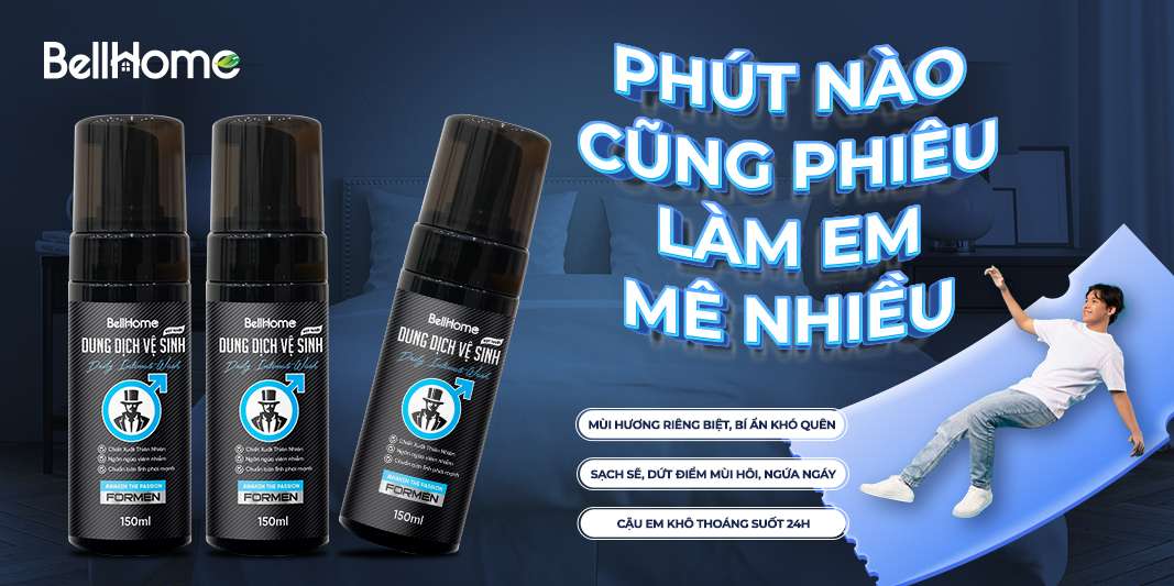 Dung dịch vệ sinh nam Bell Home giúp cánh mày râu thoải mái suốt 24h