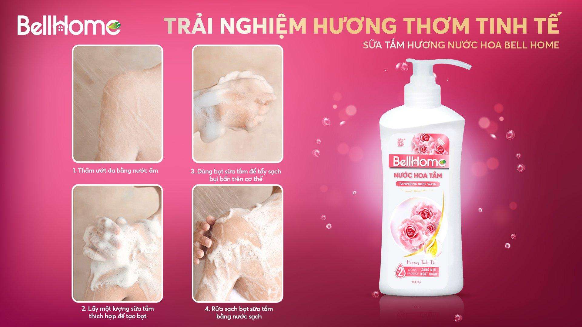 Trải nghiệm hương thơm tinh tế từ Nước hoa tắm Bell Home